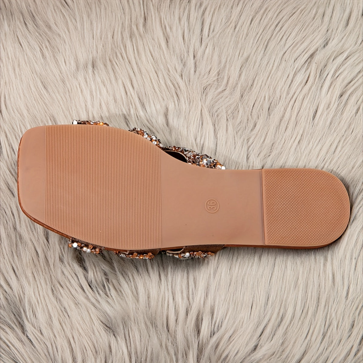Women's Rhinestone Decor Sandals - Slip On Lightweight Summer Beach Slides, Non-slip Glitter Vacation Slides - For Women - Perfect for Summer Beach Vacations - Ideal Gift for Her